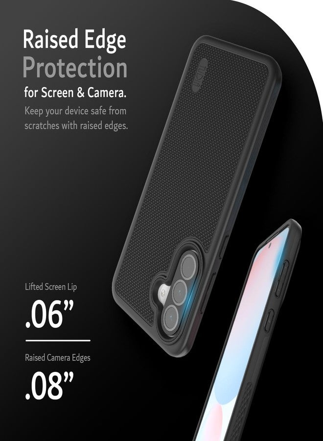 توديا جراب TUDIA DualShield Grip مصمم خصيصًا لهاتف Samsung Galaxy A56 5G (2025)، [MergeGrip] جراب حماية متين وخفيف الوزن ومقاوم للصدمات، ذو طبقتين، من الدرجة العسكرية، لهاتف Galaxy A56 (أسود) - Image 4